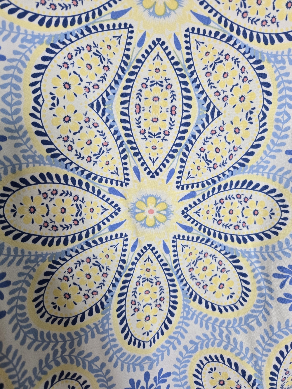 NWT London Times Womens Floral Shift Dress Blue Pastel Yellow Sleeveless 12P - Picture 3 of 11